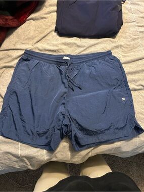 Fabletics Men's Navy Blue Swim Trunks